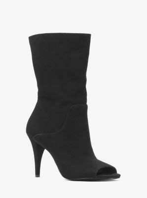 michael michael kors elaine suede open toe boot|MICHAEL MICHAEL KORS Elaine Suede Open.